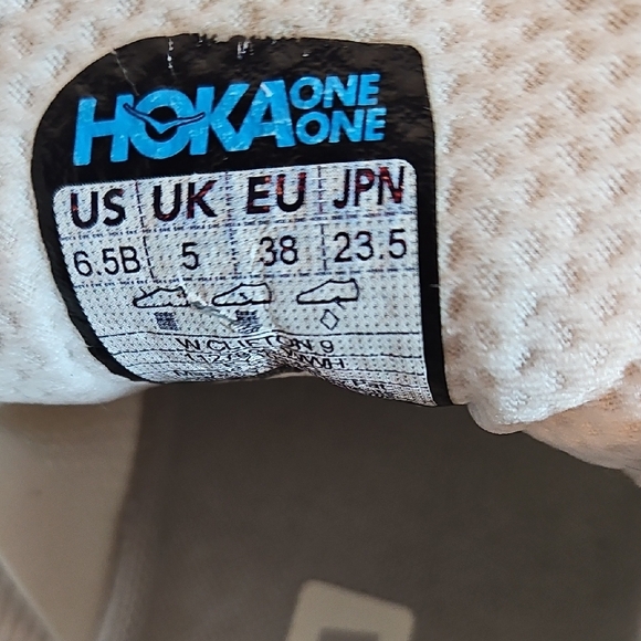 Hoka Women's Cream Athletic Shoes - Picture 5 of 5